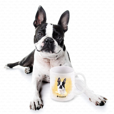 Personalized Dog Gift Idea - Funny Watercolor Portrait Gift For Puppy Lovers - White Mug